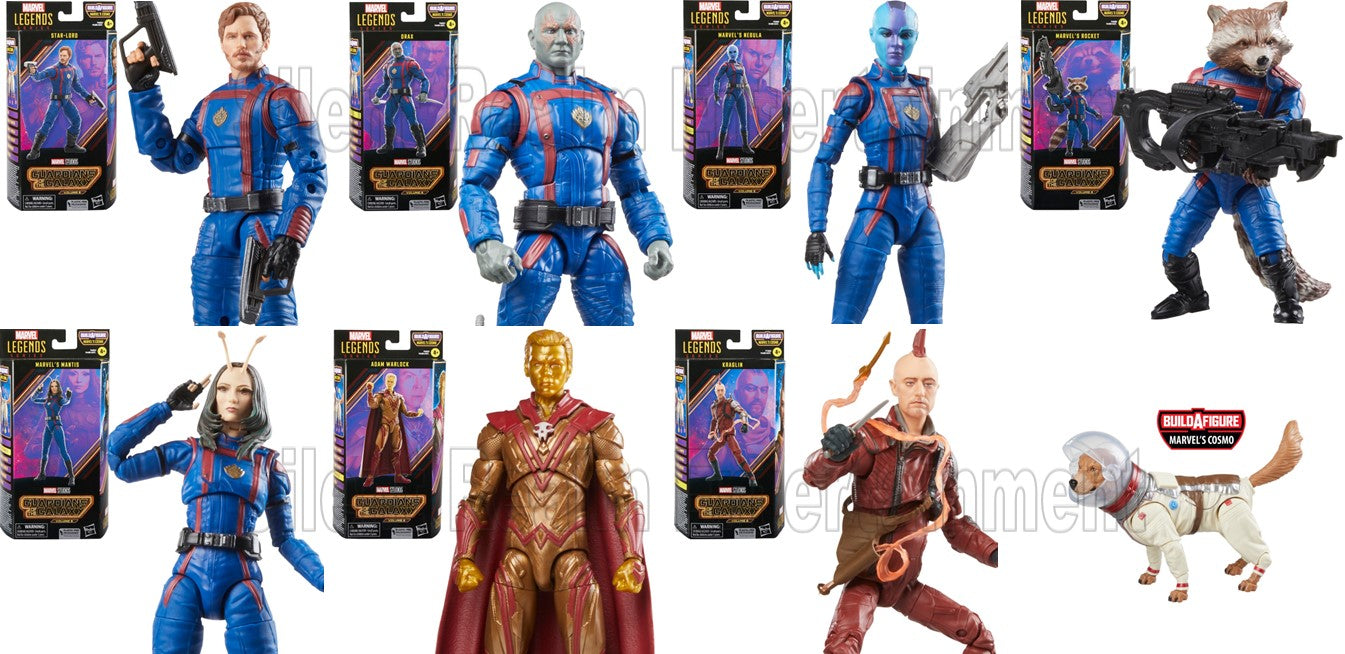 Guardians of the Galaxy Vol. 3 Marvel Legends 6-Inch Action Figures Wave 1  Case of 8