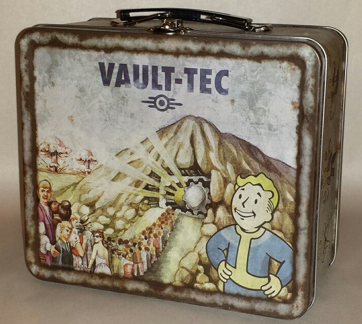 Fallout 4 Vault-Tec 111 Weathered Tin Tote Prop Replica Metal Lunchbox by FanWraps
