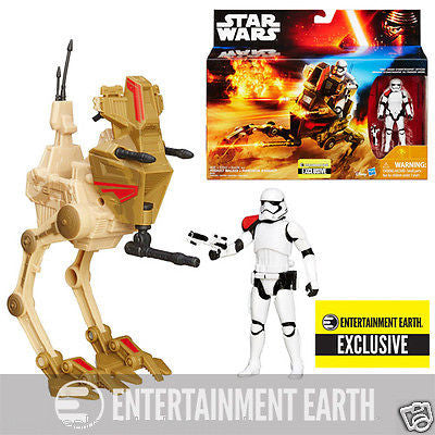 Star Wars Force Awakens Desert Assault Walker w/ First Order Stormtrooper 3 3/4" by Hasbro