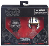 Star Wars Black Series Die-Cast Metal Helmets Kylo Ren & Poe Dameron Set by Hasbro