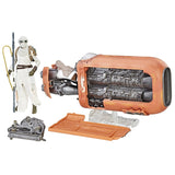 Star Wars The Black Series Rey's Speeder Vehicle with Rey Action Figure by Hasbro