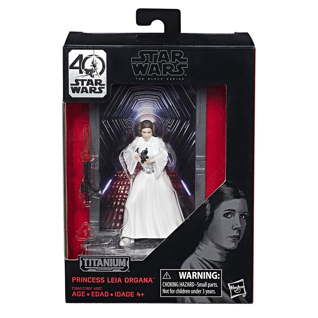 Star Wars Princess Leia Black Series 40th Anniversary Titanium Series 3 3/4-inch Die-Cast Action Figure by Hasbro
