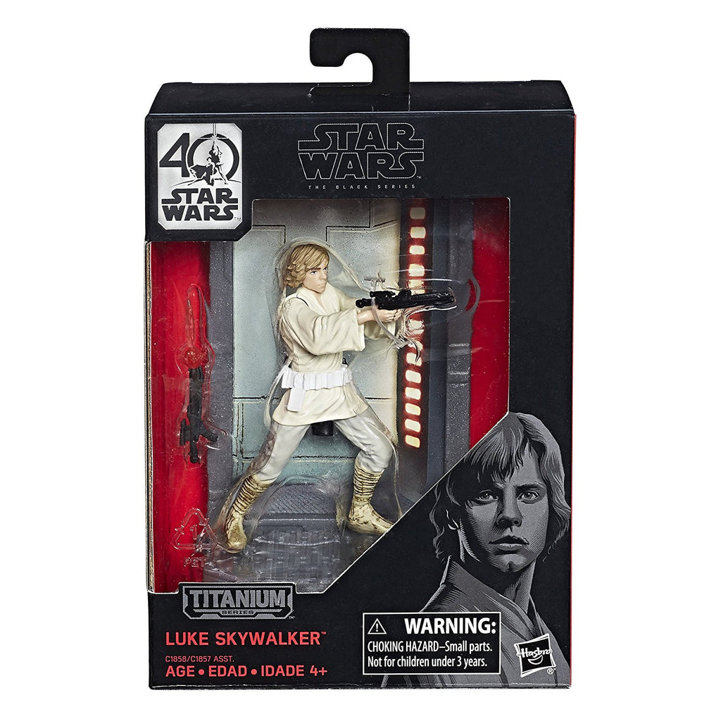 Star Wars Luke Skywalker Black Series 40th Anniversary Titanium Series 3 3/4-inch Die-Cast Action Figure by Hasbro