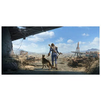 Fallout 4 Key Art Wall Wrap Poster Dogmeat Female Sole Survivor Panoramic 26