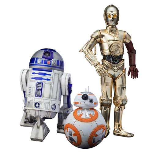 Star Wars Force Awakens Artfx+ C-3PO R2-D2 BB-8 1:10 Scale Statues Set by Kotobukiya