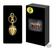 Suicide Squad Joker Keychain SDCC 2016 Oval Golden Pewter by Monogram